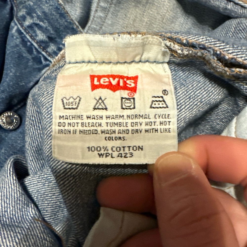 VTG Levis 501 Jeans‎ Mens 40x34 Blue Straight Button Fly Medium Wash Y2K Denim * - Picture 4 of 12